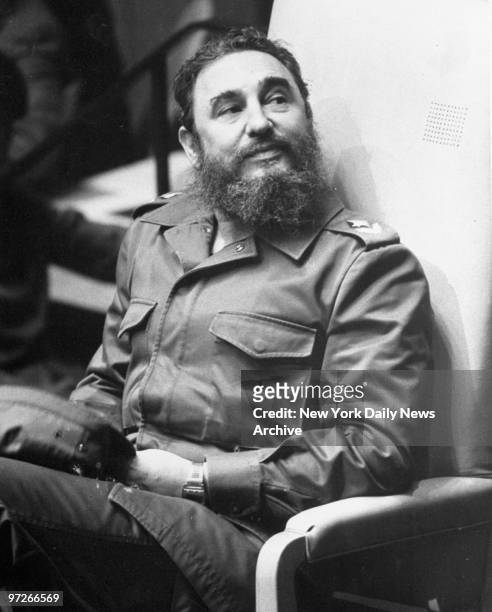 Fidel Castro at the United Nations.