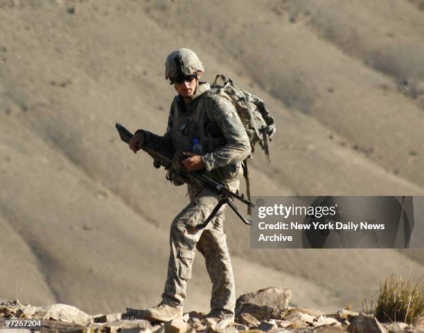 Combat Outpost Blackhawk - Soldiers from Bravo Company, 2nd Battalion, 87th Infantry Regiment, 3rd Brigade Combat Team, 10th Mountain Division are...