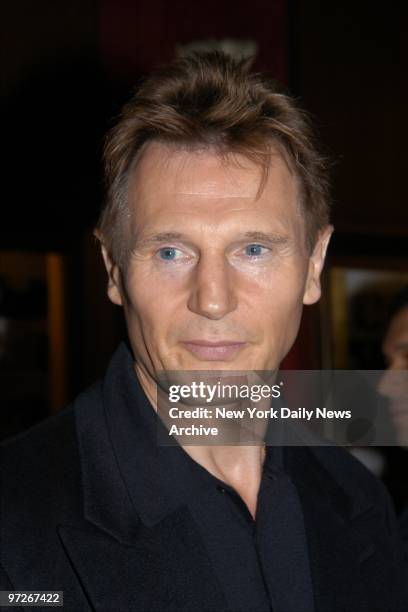 Liam Neeson is on hand at the Ziegfeld Theatre for the world premiere of "Love Actually." He stars in the film.