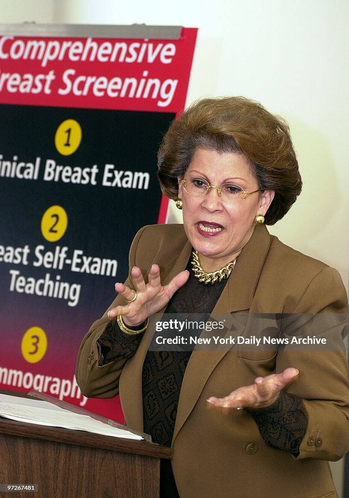 New York State Health Commissioner Dr. Antonia Novello annou