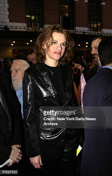 Sandra Bernhardt arrives for opening night of the Broadway play \Wild Party\ at the Virginia Theater on W. 52nd St.