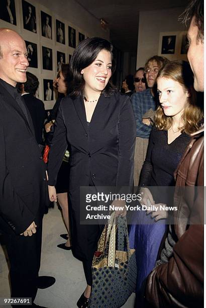 Monica Lewinsky attends the Timothy Greenfield-Sanders portrait photo exhibit at Mary Boone Gallery.