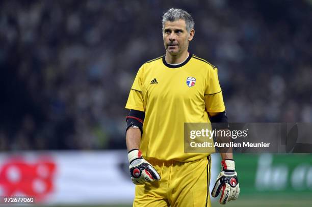 Francesco Toldo of FIFA 98 reacts during the friendly match between France 98 and FIFA 98 at U Arena on June 12, 2018 in Nanterre, France.