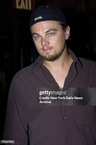 Leonardo DiCaprio arrives for a special screening of the documentary film "Fahrenheit 9/11" at the Ziegfeld Theater on W. 54th St.