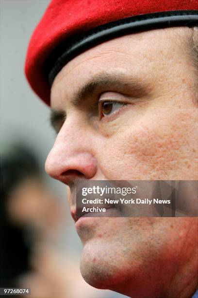 Curtis Sliwa arrives at Manhattan Federal Court after learning that John A. Gotti would be released on bail. Last week, Gotti's racketeering trial...