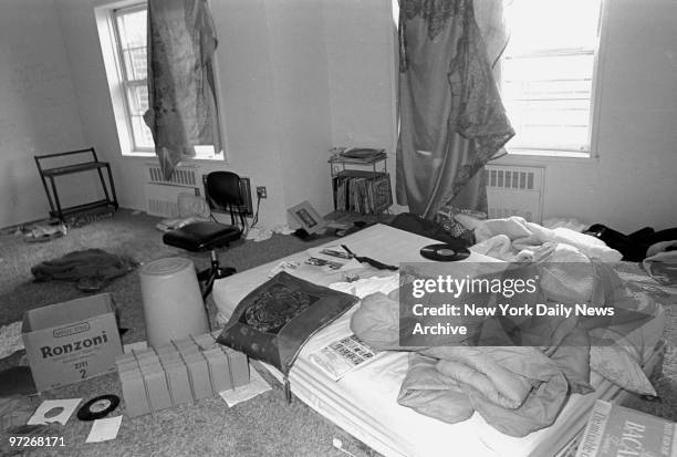 Inside David Berkowitz's apartment.