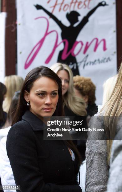 Finalist Sandra Pollucci of Brooklyn and other contestants wait in line outside Shetler Studios on Eighth Ave. To audition for the new reality...