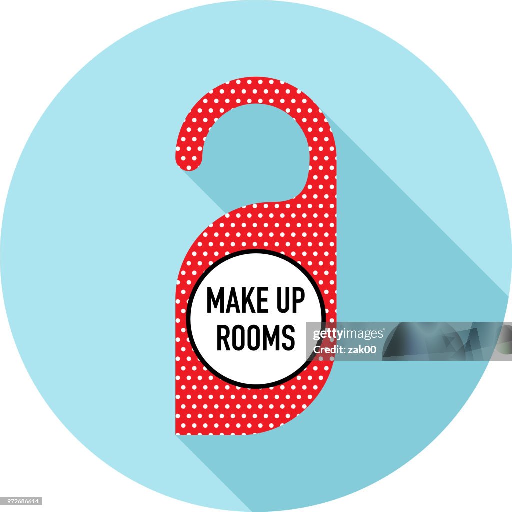 Räume bilden. Karton Türhänger, Vektor-illustration