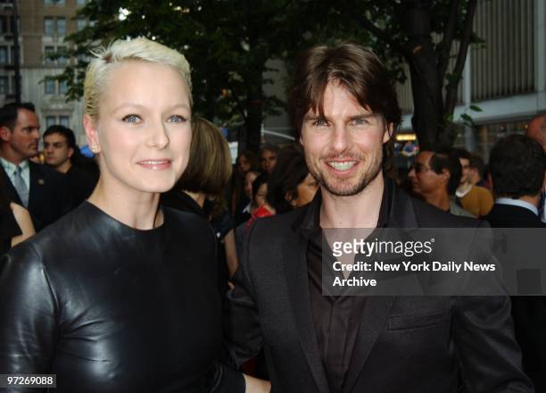 Samantha Morton and Tom Cruise get together at the premiere of the movie "Minority Report" at the Ziegfeld Theater. They're both in the film.