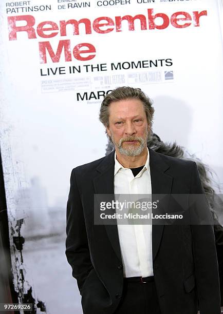 Actor Chris Cooper attends the premiere of "Remember Me" at the Paris Theatre on March 1, 2010 in New York City.