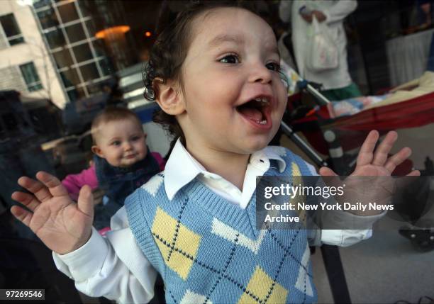 Samuel Staffenberg is a guest at twins party. Formerly conjoined twins, Carl and Clarence Aguirre celebrated their fifth birthday today at a party...