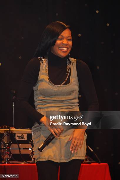 February 26: Singer Monica performs at the DuSable Museum in Chicago, Illinois on February 26, 2010.