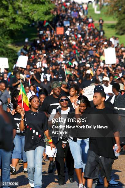 More than 10,000 people march in Jena, La., during a demonstration in support of six African-American teens known as the Jena 6. Racial tensions had...
