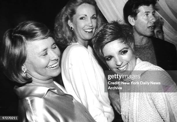 Liz Smith, Liza Minnelli, Cheryl Crane and Calvin Klein.