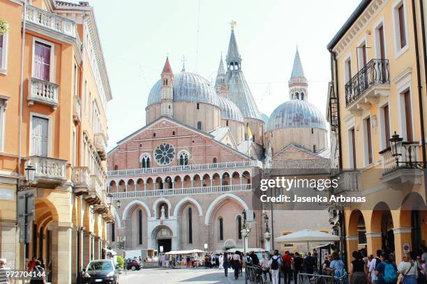 the pontifical basilica of saint anthony;padua - padua stock pictures, royalty-free photos & images