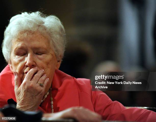 Mother of Archbishop Timothy Dolan, Shirley Dolan during the ceremonial Mass where her son Archbishop Timothy Dolan was installed as spiritual leader...