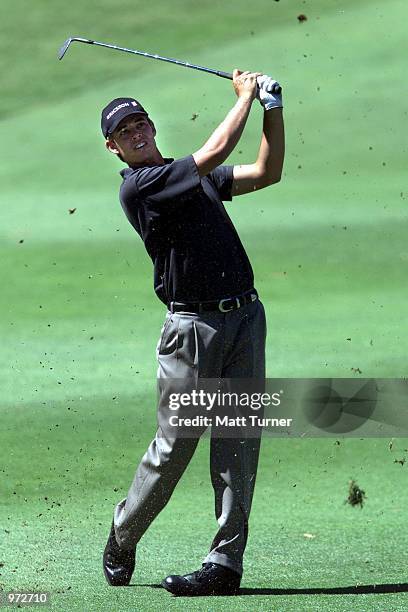 Aaron Baddeley of Australia in action during the second round of the South Australian Ford Open Championships being held at Kooyonga Golf Club,...