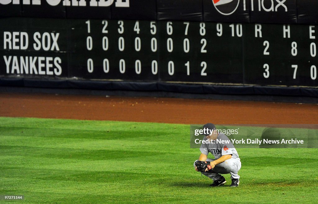 Boston Red Sox vs New York Yankees at Yankee Stadium., Writi