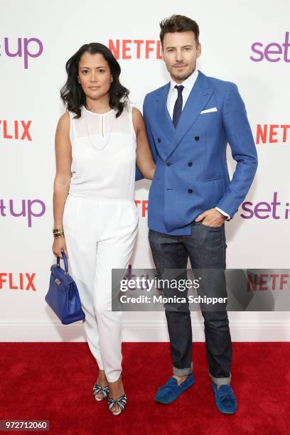 Keytt Lundqvist and model Alex Lundqvist attend a special screening of the Netflix film "Set It Up" at AMC Lincoln Square Theater on June 12, 2018 in...