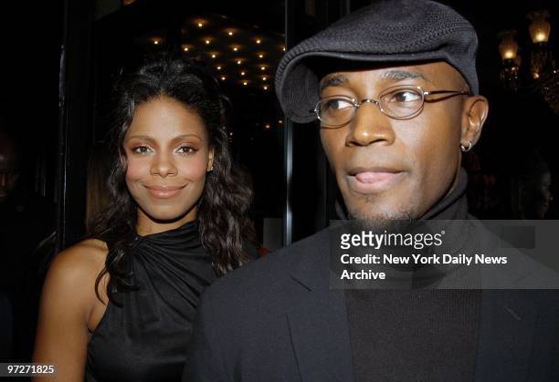Sanaa Lathan and Taye Diggs arrive for the New York premiere of the movie "Brown Sugar" at the Ziegfeld Theater. They star in the film.
