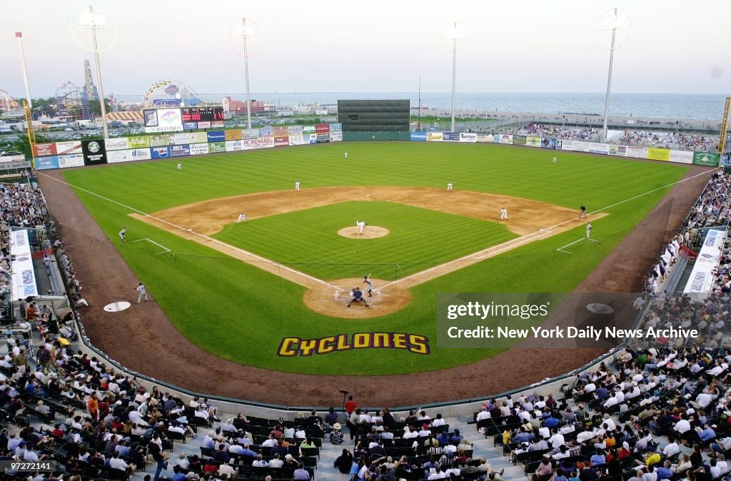 The Brooklyn Cyclones make their home debut before a crowd o