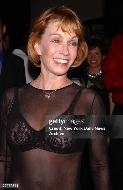 Sandy Duncan is on hand at an opening night party for the Broadway musical "Thoroughly Modern Millie" at the New York Marriott Marquis hotel.