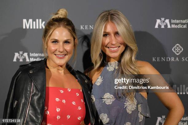 Amy Young and Becky Hintz attend the International Medical Corps summer cocktail event hosted by Sienna Miller and Milk Studios at Milk Studios on...