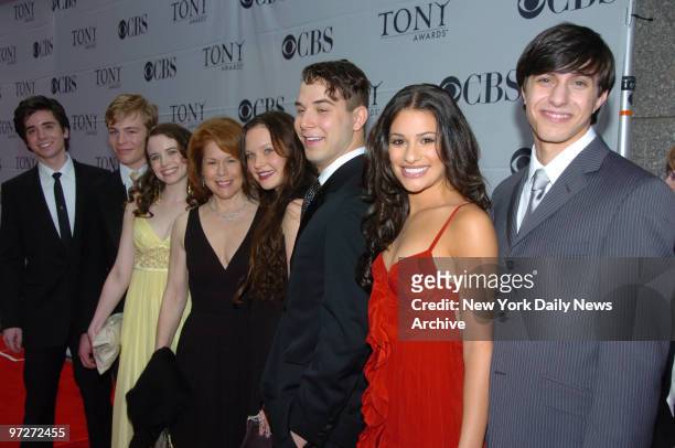 The cast of the Broadway musical "Spring Awakening" arrives at Radio City Music Hall for the 2007 Tony Awards. The show garnered eight Tonys...