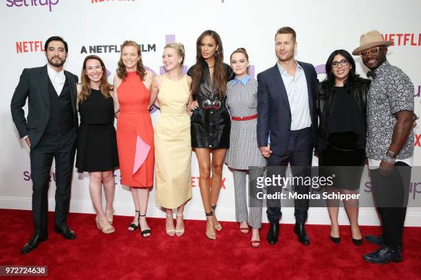 Justin Nappi, Katie Silberman, Claire Scanlon, Meredith Hagner, Joan Smalls, Zoey Deutch, Glen Powell, Juliet Berman, and Taye Diggs attend a special...