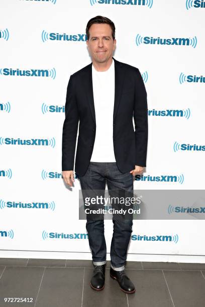 Ed Helms takes part in SiriusXM's Town Hall with the cast of 'Tag' hosted by SiriusXM's Michelle Collins on June 12, 2018 in New York City.