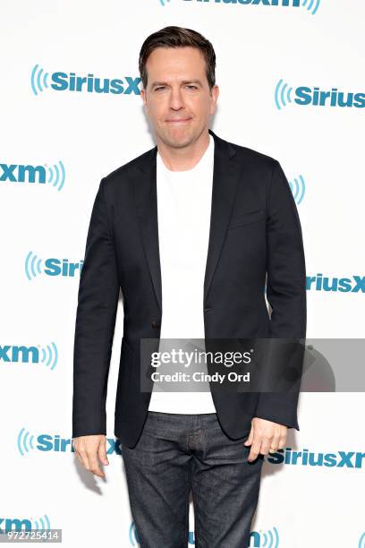 Ed Helms takes part in SiriusXM's Town Hall with the cast of 'Tag' hosted by SiriusXM's Michelle Collins on June 12, 2018 in New York City.