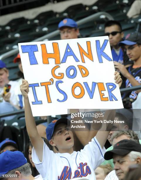 New York Mets vs Houston Astros. Sunday: One met fan speaks for all as end mercifully comes with a Nelson Figueroa shutout victory over Astros, mets...