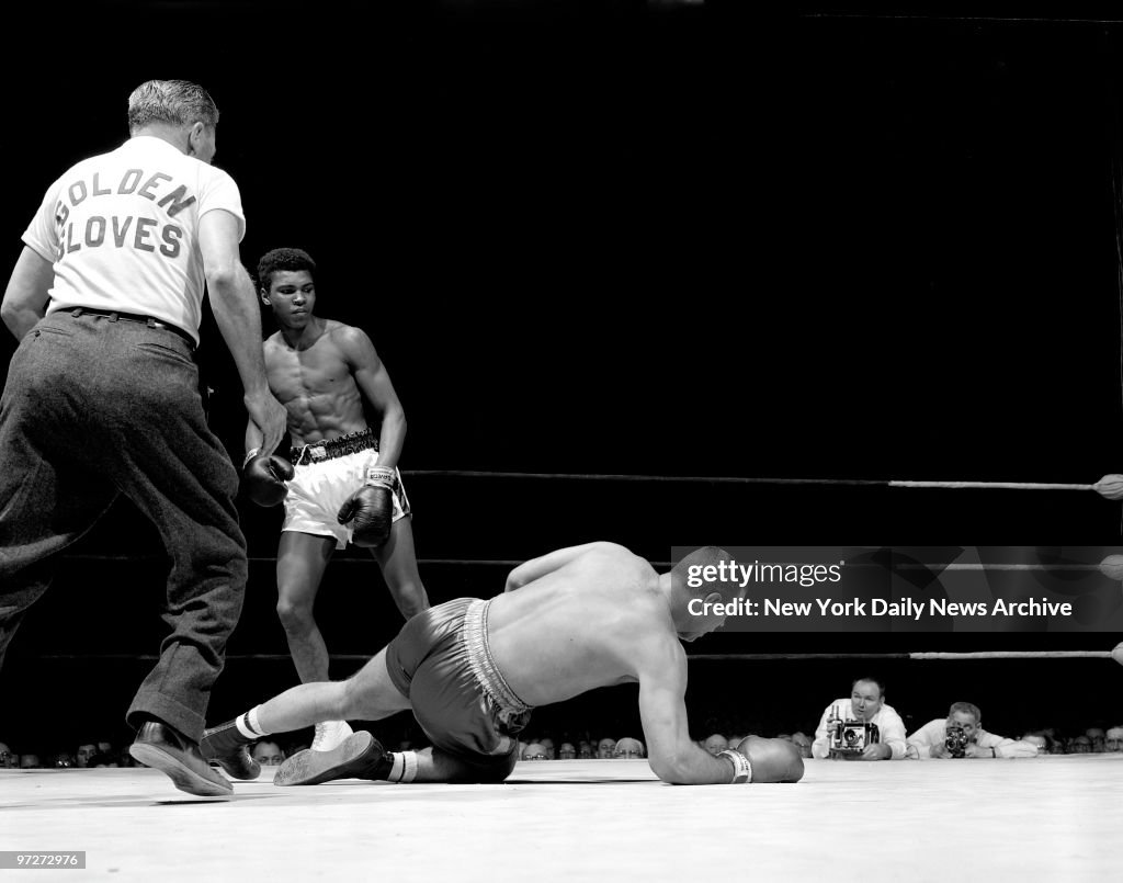 Muhammad Ali's first appearance in Madison Square Garden lef