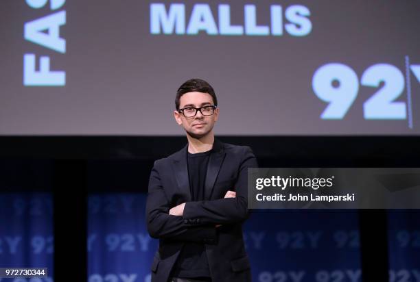 Designer Christian Siriano attends "Fashion Icons" with Fern Mallis at 92Y on June 12, 2018 in New York City.