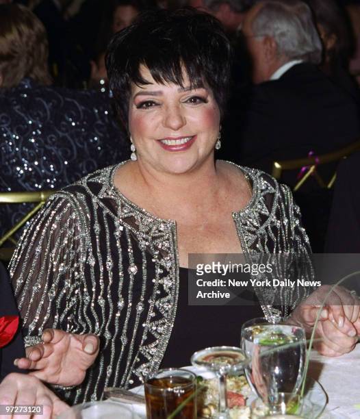 Liza Minnelli attends the Drama League's benefit honoring her at the Pierre Hotel.