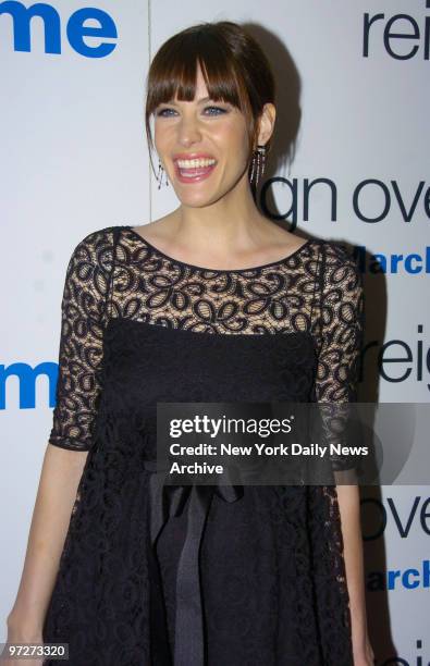 Liv Tyler attends the world premiere of the movie "Reign Over Me," held in the Skirball Center For Performing Arts at NYU in Manhattan on Wednesday...