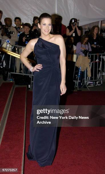 Liv Tyler hits the red carpet as she attends the Metropolitan Museum of Art's annual Costume Institute Gala celebrating the exhibition, "AngloMania:...
