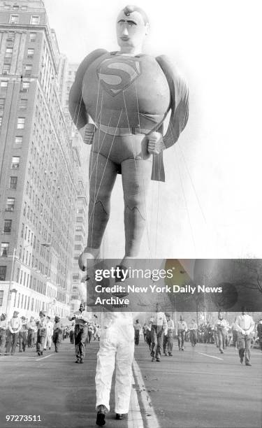 It's not a bird and it's not a plane, it's Superman in Macy's Thanksgiving Day parade.