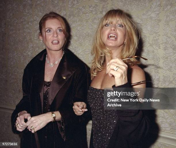 Sarah Ferguson , the Duchess of York, and Goldie Hawn attend the G & P Charitable Foundations' Gala benefit to fund cancer research at the Sheraton...