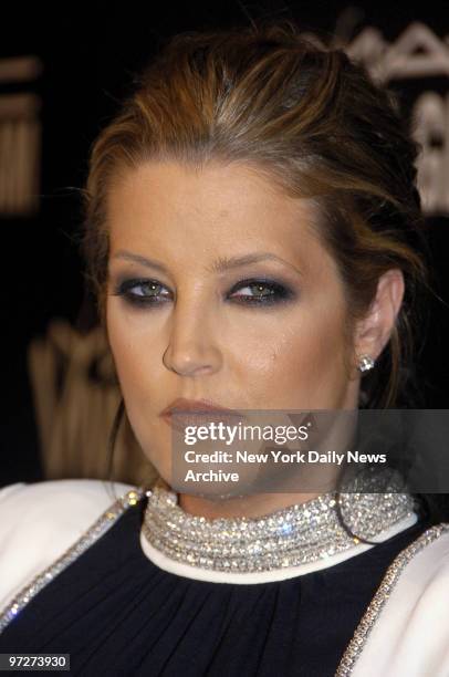 Lisa Marie Presley, one of four new spokespeople for M.A.C. Cosmetics Viva Glam VI, attends a dinner celebrating the new fundraising campaign at...