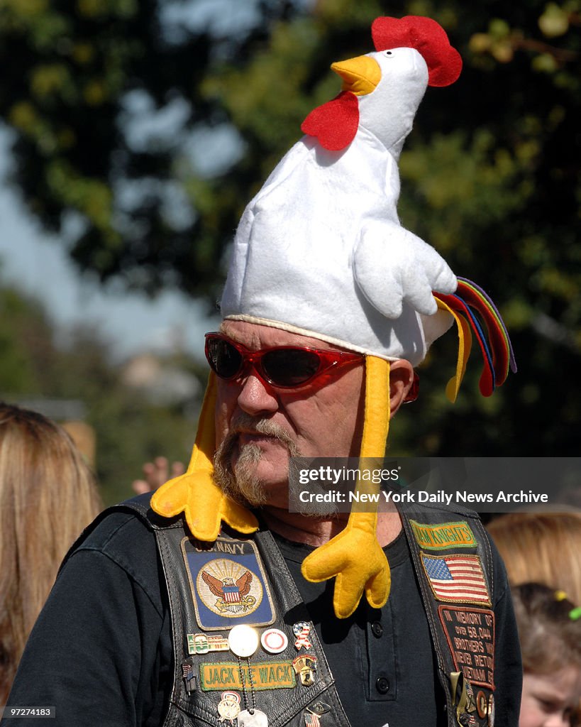 Jack Leahy a Vietnam Veteran rides a motorcycle with the Nam