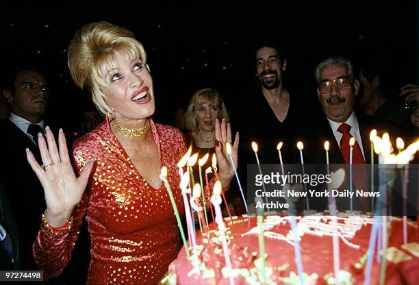 Ivana Trump celebrates her birthday with a party at the club Lava on W. 20th St.