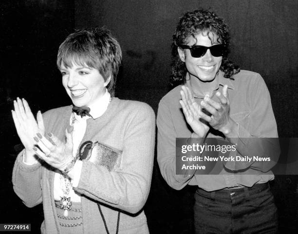 Liza Minelli and Michael Jackson took in the Broadway hit "The Phantom of the Opera and were so enthusiastic, they stolled backstage at the Majestic...