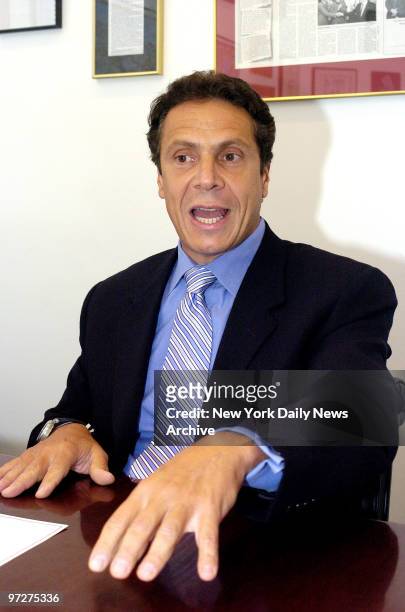 New York State Attorney General, Andrew Cuomo talks to the N.Y. Daily News Editorial Board..