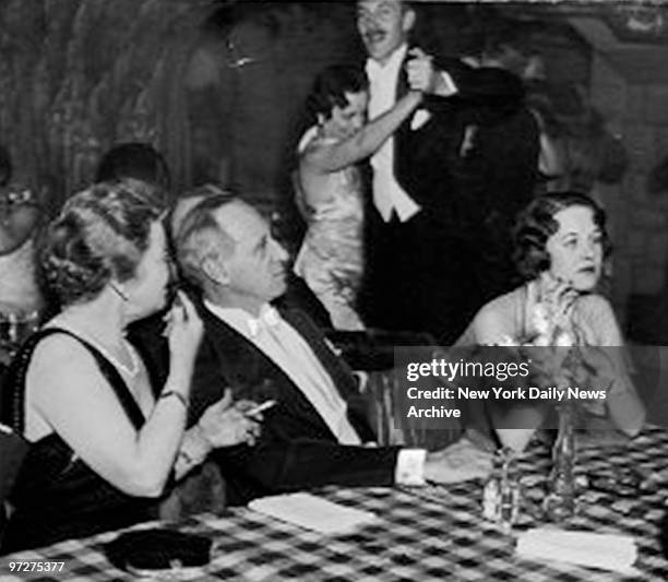 Mrs. Rufus Patterson, Goodhue Livingston and Mrs. Eugen Van R. Thayer at the preview opening of "Le Boeuf Sur Le Toit". 57 W. 57th Street.