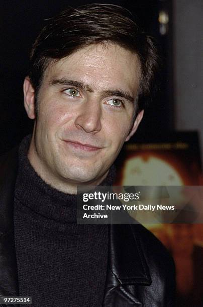 Jack Davenport arrives at the premiere of the movie "The Talented Mr. Ripley" at the Museum of Modern Art. He's in the film.