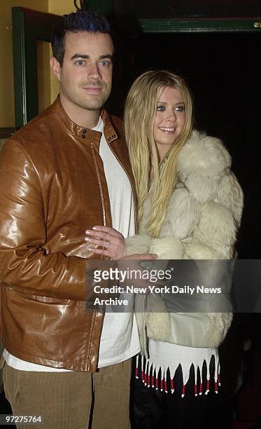 S Carson Daly and fiancee, actress Tara Reid, take in a party at Indochine for collectibles outfit Pam's Paper Dolls.