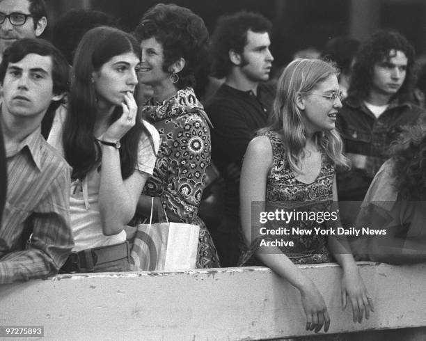 The fans, many of them angered over the closing of The Fillmore East line up for the last public show. A set of modern-day longhairs fill Second...