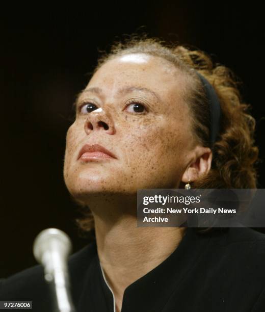 Lonnie Ali testifies at a Senate health and labor subcommittee hearing in Washington.on funding for research on Parkinson's disease. Her husband,...