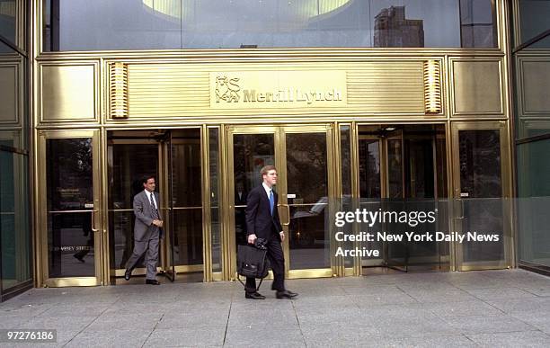 Brokerage firm Merrill Lynch at the World Financial Center.